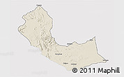 Shaded Relief 3D Map of Curoca, single color outside