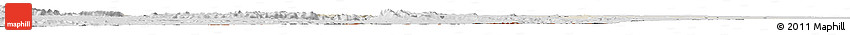 Shaded Relief Horizon Map of Curoca, desaturated