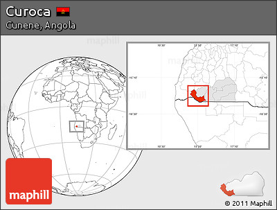 Blank Location Map of Curoca, highlighted parent region