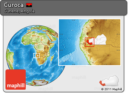Physical Location Map of Curoca, highlighted parent region