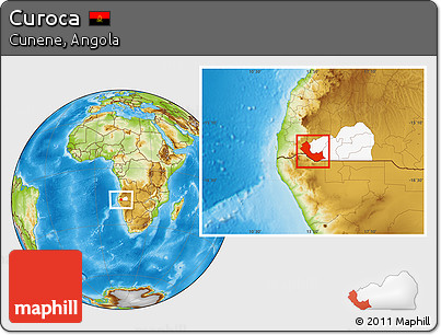 Physical Location Map of Curoca, highlighted parent region
