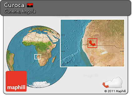 Satellite Location Map of Curoca