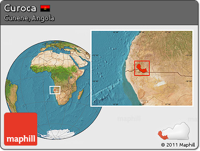 Satellite Location Map of Curoca