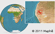 Satellite Location Map of Curoca