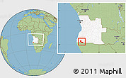 Savanna Style Location Map of Curoca, highlighted country, within the entire country