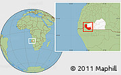 Savanna Style Location Map of Curoca, highlighted parent region