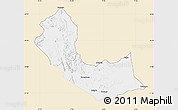 Classic Style Map of Curoca, single color outside