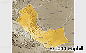 Physical Map of Curoca, semi-desaturated