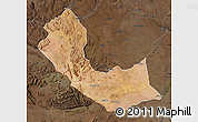 Satellite Map of Curoca, darken