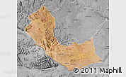 Satellite Map of Curoca, desaturated