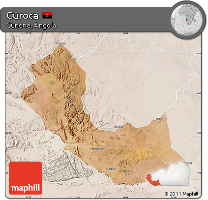 Satellite Map of Curoca, lighten