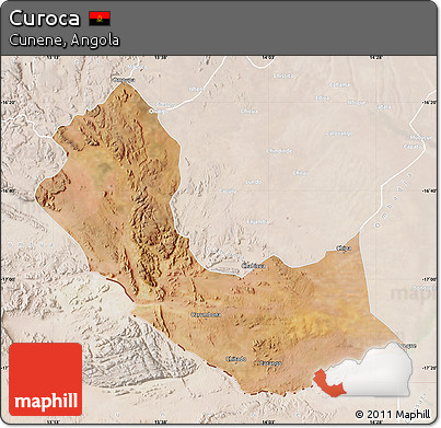 Satellite Map of Curoca, lighten