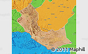 Satellite Map of Curoca, political outside