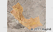 Satellite Map of Curoca, semi-desaturated