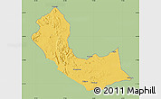 Savanna Style Map of Curoca, single color outside