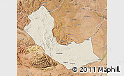 Shaded Relief Map of Curoca, satellite outside