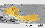Physical Panoramic Map of Curoca, desaturated