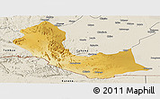 Physical Panoramic Map of Curoca, shaded relief outside