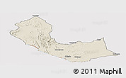 Shaded Relief Panoramic Map of Curoca, cropped outside