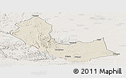 Shaded Relief Panoramic Map of Curoca, lighten