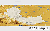 Shaded Relief Panoramic Map of Curoca, physical outside