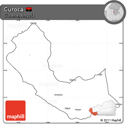 Blank Simple Map of Curoca, cropped outside