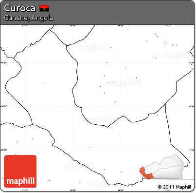 Blank Simple Map of Curoca, no labels