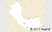 Classic Style Simple Map of Curoca, single color outside