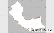 Gray Simple Map of Curoca, cropped outside