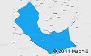 Political Simple Map of Curoca, single color outside, borders and labels