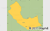 Savanna Style Simple Map of Curoca, single color outside
