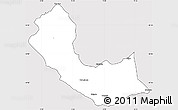 Silver Style Simple Map of Curoca, cropped outside