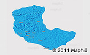 Political 3D Map of Bailundo, single color outside