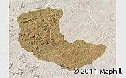 Satellite 3D Map of Bailundo, lighten