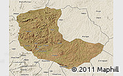 Satellite 3D Map of Bailundo, shaded relief outside
