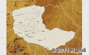 Shaded Relief 3D Map of Bailundo, physical outside
