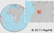 Gray Location Map of Bailundo