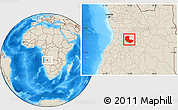 Shaded Relief Location Map of Bailundo