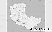 Gray Map of Bailundo, single color outside