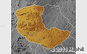 Physical Map of Bailundo, desaturated