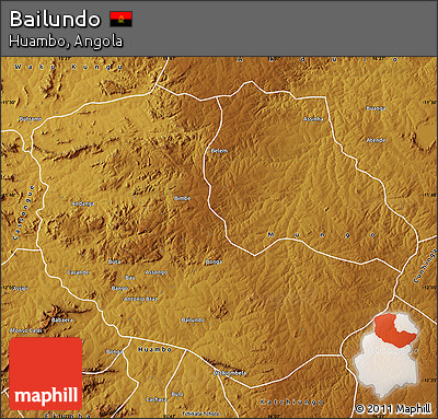 Physical Map of Bailundo
