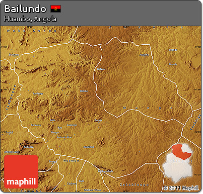 Physical Map of Bailundo