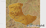 Physical Map of Bailundo, satellite outside