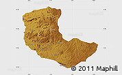 Physical Map of Bailundo, single color outside