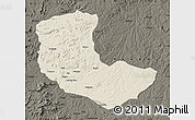 Shaded Relief Map of Bailundo, darken