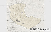 Shaded Relief Map of Bailundo, lighten
