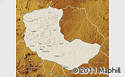 Shaded Relief Map of Bailundo, physical outside