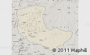 Shaded Relief Map of Bailundo, semi-desaturated