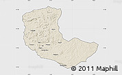 Shaded Relief Map of Bailundo, single color outside
