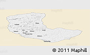Classic Style Panoramic Map of Bailundo, single color outside